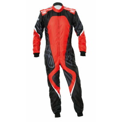 CIK-FIA children's karting suit OMP KS-3X ART, black/red