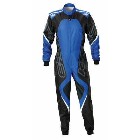 Suits CIK-FIA children`s karting suit OMP KS-3X ART, black/blue | races-shop.com