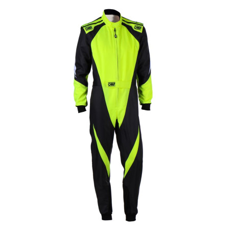 Suits CIK-FIA children`s karting suit OMP KS-3X, black/fluo/yellow | races-shop.com