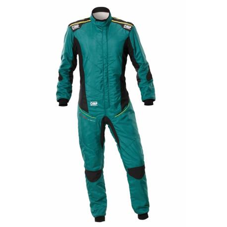 Suits FIA racing suit OMP TECNICA SuperLight, green/fluo/yellow | races-shop.com