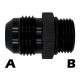 Hose pipe reducers male to male Reducer AN8 to AN12 with O ring - male/male | races-shop.com