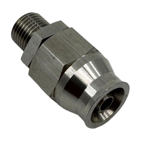 Straight cutter fittings Brake fitting M10x1 to AN4, stainless steel | races-shop.com