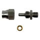 Straight cutter fittings Brake fitting M10x1 to AN4, stainless steel | races-shop.com