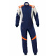 FIA racing suit OMP FIRST EVO my2025, navy blue/fluo/orange