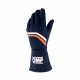 FIA race gloves OMP DIJON (internal stitching), navy blue/white/orange