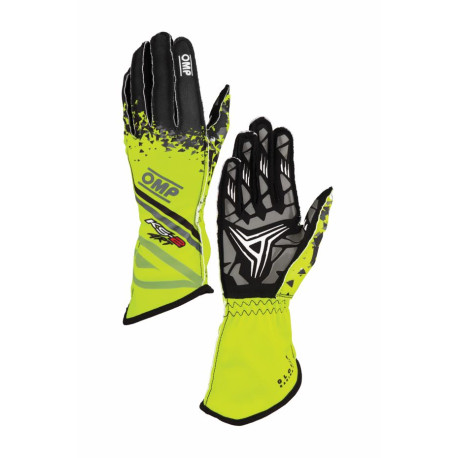 Gloves Race gloves OMP KS-2 ART my2025 (external stitching) yellow/black | races-shop.com