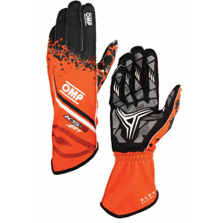 Gloves Race gloves OMP KS-2 ART my2025 (external stitching) orange/black | races-shop.com