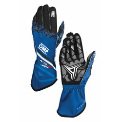 Karting gloves OMP KS-2 ART my2025 (external stitching), blue/black
