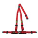 Seatbelts and accessories 3 point safety belts OMP STRADA 3 ECE 16-08, red | races-shop.com