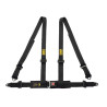 3 point safety belts OMP, red
