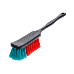 Vikan wheel brush with long handle
