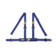 Seatbelts and accessories ECE 4 point sport safety belts OMP ROAD 4M, blue | races-shop.com