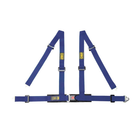 Seatbelts and accessories ECE 4 point sport safety belts OMP ROAD 4M, blue | races-shop.com