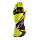 Karting gloves OMP KS-2R (external stitching), yellow/black