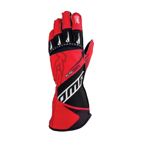 Gloves Karting gloves OMP KS-2R (external stitching), red/black | races-shop.com