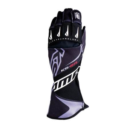 Gloves Karting gloves OMP KS-2R (external stitching), black | races-shop.com