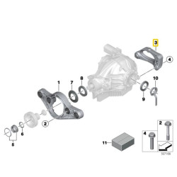 IRP diferenciálna hliníková konzola s dvojitou montážou BMW F87 M2, F80 M3, F82/F83 M4