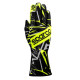 Karting gloves Sparco K-ROOKIE (internal stitching), black/fluo yellow