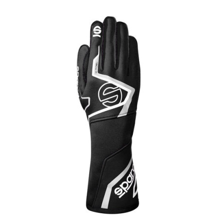 Gloves Závodné rukavice Sparco K-Tide + (vonkajšie švy) s FIA, čierna | races-shop.com