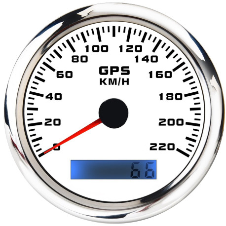 Gauges RACES Marine RACES Marine WHITE gauge - Speedometer (220kmh) with GPS sensor | races-shop.com