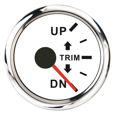 Gauges RACES Marine RACES Marine WHITE gauge - Engine inclination indicator (Trim meter) | races-shop.com