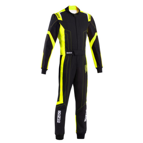 Suits CIK-FIA children`s karting suit SPARCO THUNDER K48 ADV, black/fluo/yellow | races-shop.com