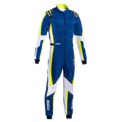 CIK-FIA children`s karting suit SPARCO Kerb Advanced K48, blue/fluo/yellow