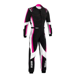 CIK-FIA children`s karting suit SPARCO Kerb Advanced LADY K48, black/fuchsia