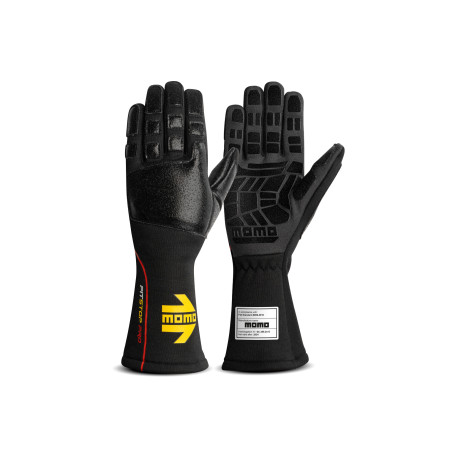 Gloves FIA mechanic gloves MOMO PIT STOP PRO (internal stitching), black | races-shop.com
