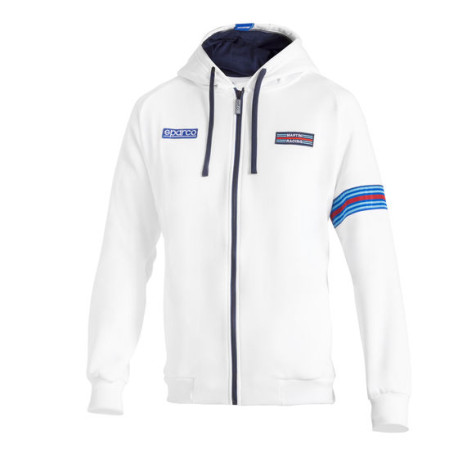 Hoodies and jackets Sparco Martini Racing Hooded Sweatshirt MY25, white | races-shop.com