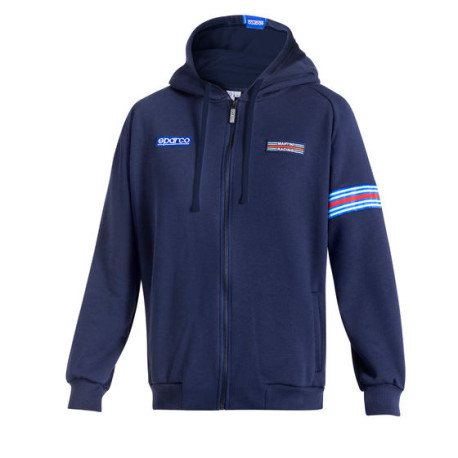 Hoodies and jackets Sparco Martini Racing Hooded Sweatshirt MY25, blue | races-shop.com