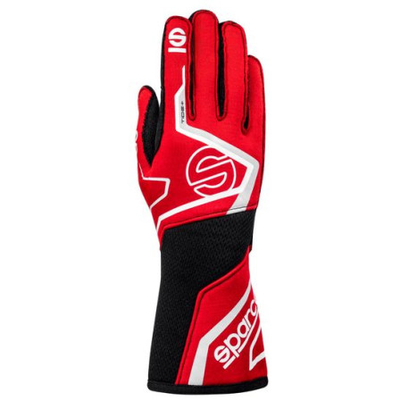 Gloves Race gloves Sparco TIDE+ 2025 with FIA, red/black | races-shop.com