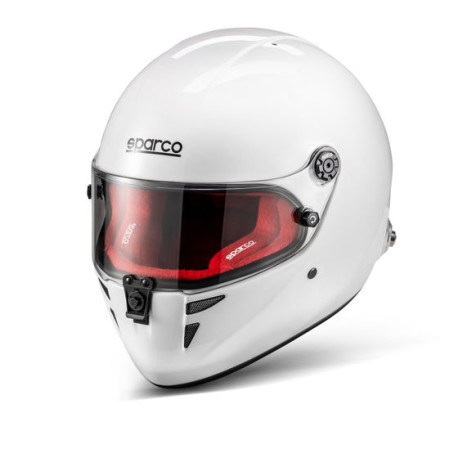 Full face helmets FIA full-face race helmet Sparco STEALTH RF, white/red | races-shop.com