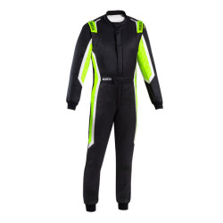 FIA race suit Sparco SPRINT PRO 2025, black/fluo green