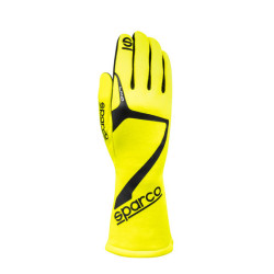 Race gloves Sparco LAND 2025 with FIA, fluo yellow