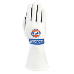 FIA race gloves Sparco LAND 2025 GULF (internal stitching), cream