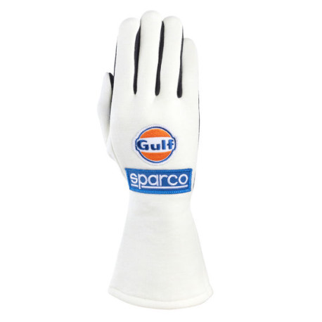 Gloves FIA race gloves Sparco LAND 2025 GULF (internal stitching), cream | races-shop.com