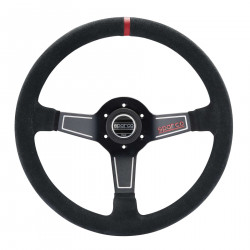3 spokes steering wheel Sparco L575, 350mm suede, 63mm DAMAGED