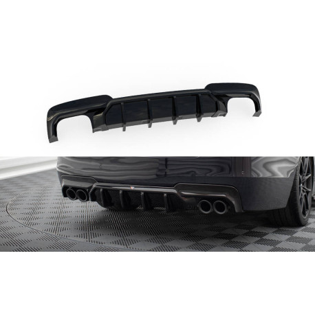 Body kit and visual accessories Rear Valance V2 BMW 5 M-Pack F10 / F11 (Version with two double exhausts) | races-shop.com