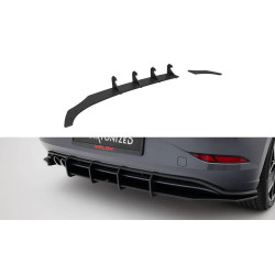MAXTON DESIGN rear diffuser for Volkswagen Polo GTI Mk6 Facelift, black-red