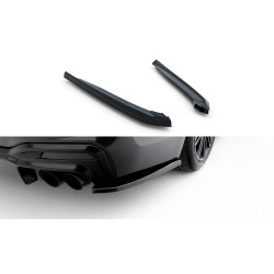 MAXTON DESIGN rear side splitters for BMW M550i Sedan G30, glossy black