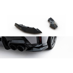 MAXTON DESIGN rear side splitters for BMW 1 M-Pack F70, glossy black, V2
