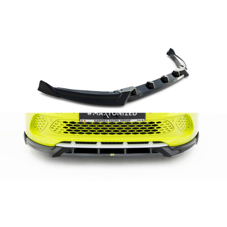 Body kit and visual accessories MAXTON DESIGN front splitter for Abarth 500e, glossy black | races-shop.com
