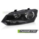 Lighting HEADLIGHT LEFT SIDE BLACK H7 TYC fits VW POLO 6R 09-14 | races-shop.com