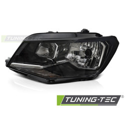 HEADLIGHT BLACK LEFT SIDE H4 TYC fits VW CADDY 15-20