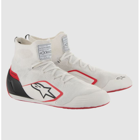 Shoes FIA Race shoes Alpinestars Supertech, white/red/black | races-shop.com