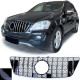 Outlet Sport grille with grille black chrome for Mercedes M Class ML W164 08-11 DAMAGED | races-shop.com