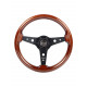 steering wheels 3 spoke steering wheel Luisi Montreal, 340mm, wood, flat, brown/black | races-shop.com