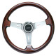 steering wheels Steering wheel Luisi Montecarlo Classico II, 370mm, mahogany, flat | races-shop.com