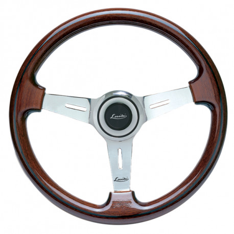 steering wheels Steering wheel Luisi Montecarlo Classico II, 370mm, mahogany, flat | races-shop.com